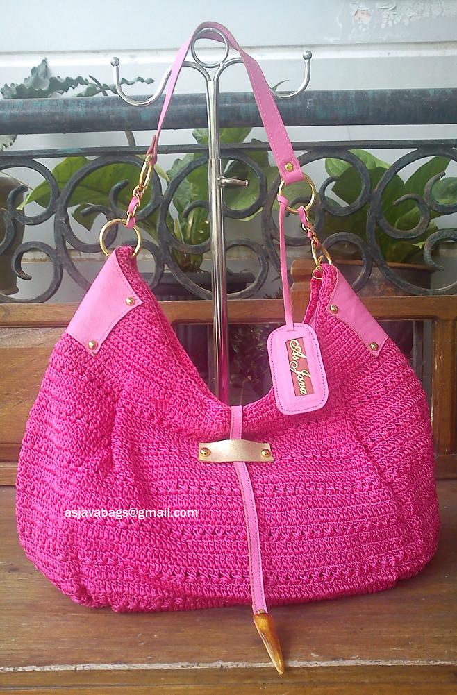 NATURAL BAGS INDONESIA by AS JAVA Elegant nylon crochet " tas rajut