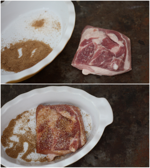 E.A.T. Crispy Molasses Pork Belly with Lentil and Egg