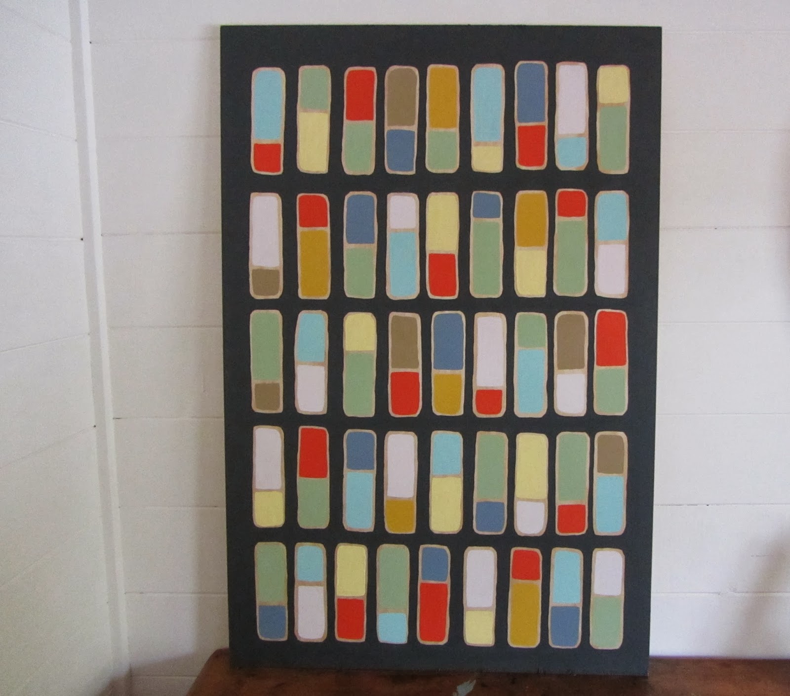 Modern Canvas Painting Using Bright Colours Thom Haus Handmade