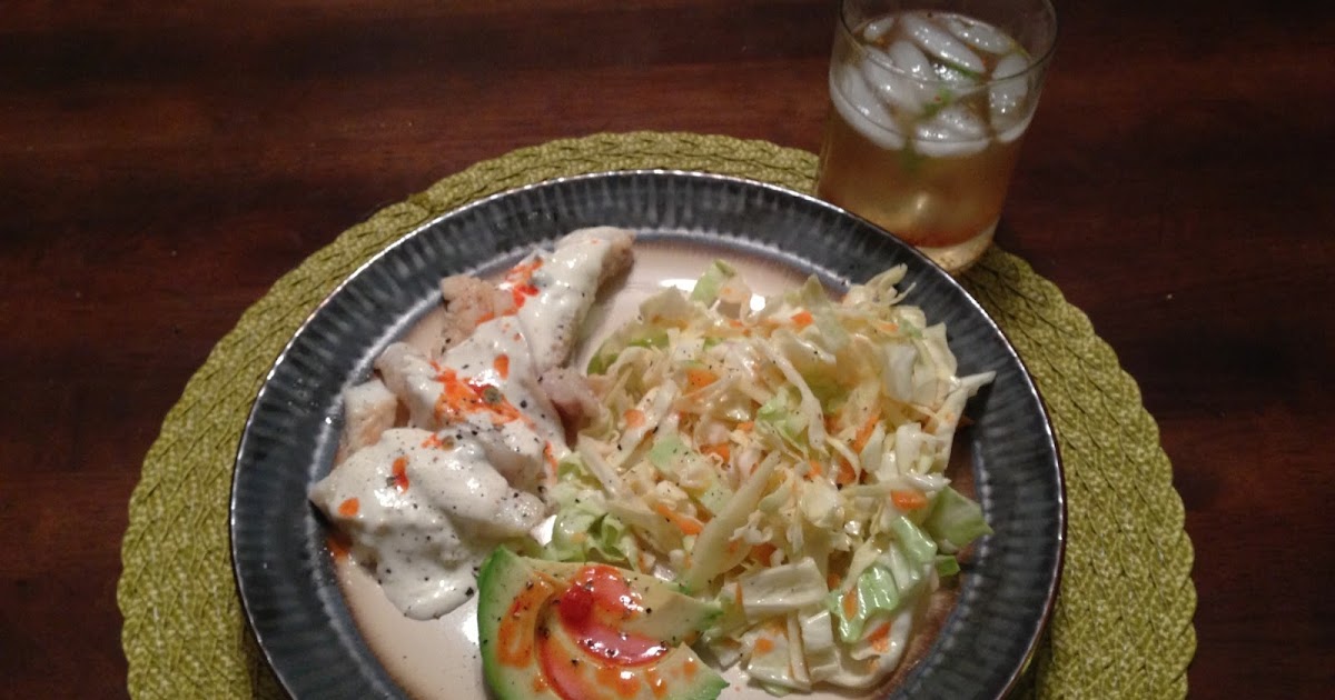 Citrus & Spice Cod with Apple Slaw + Spicy Sauce