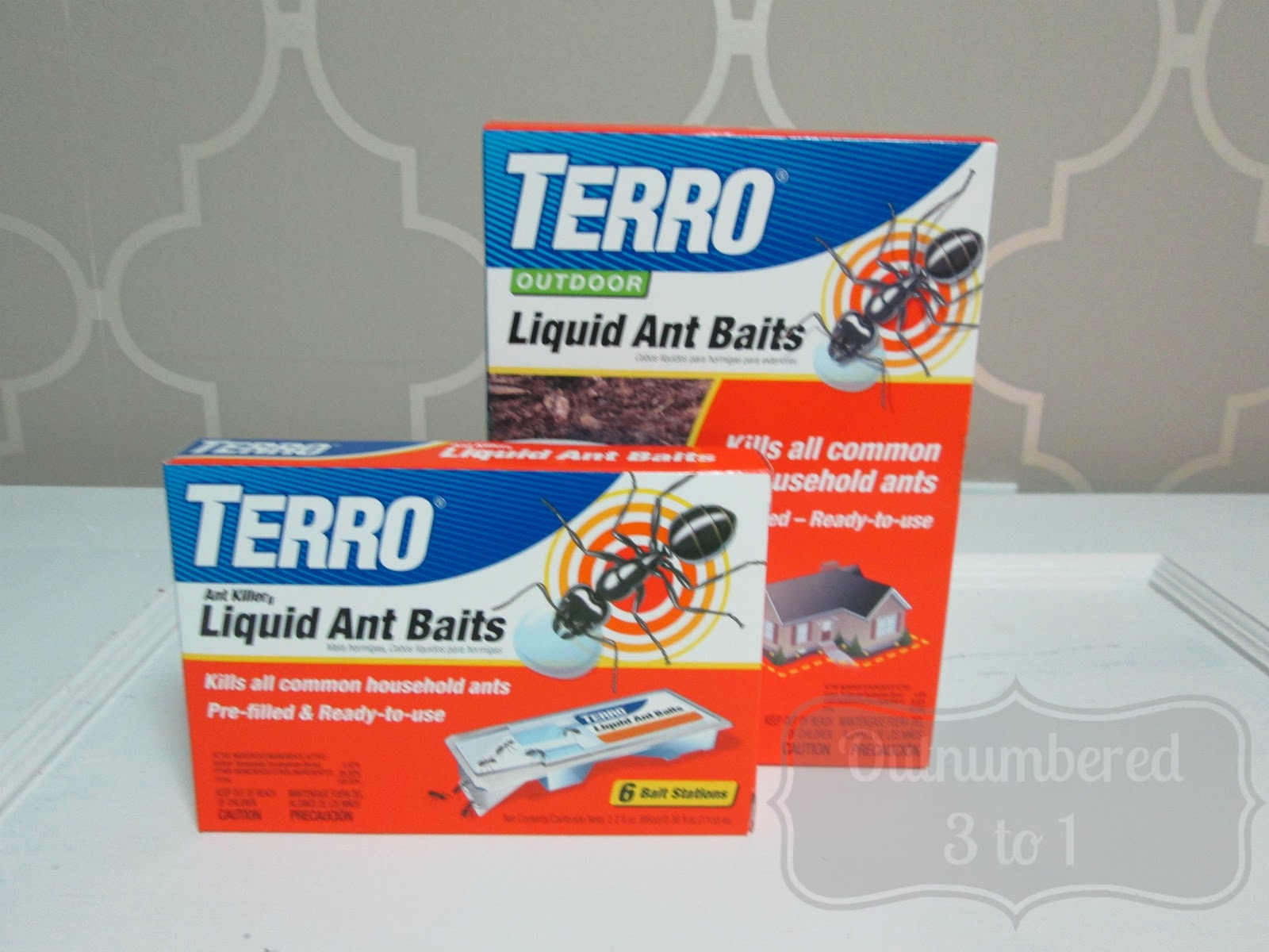 Terro Indoor and Outdoor Liquid Ant Baits Outnumbered 3 to 1