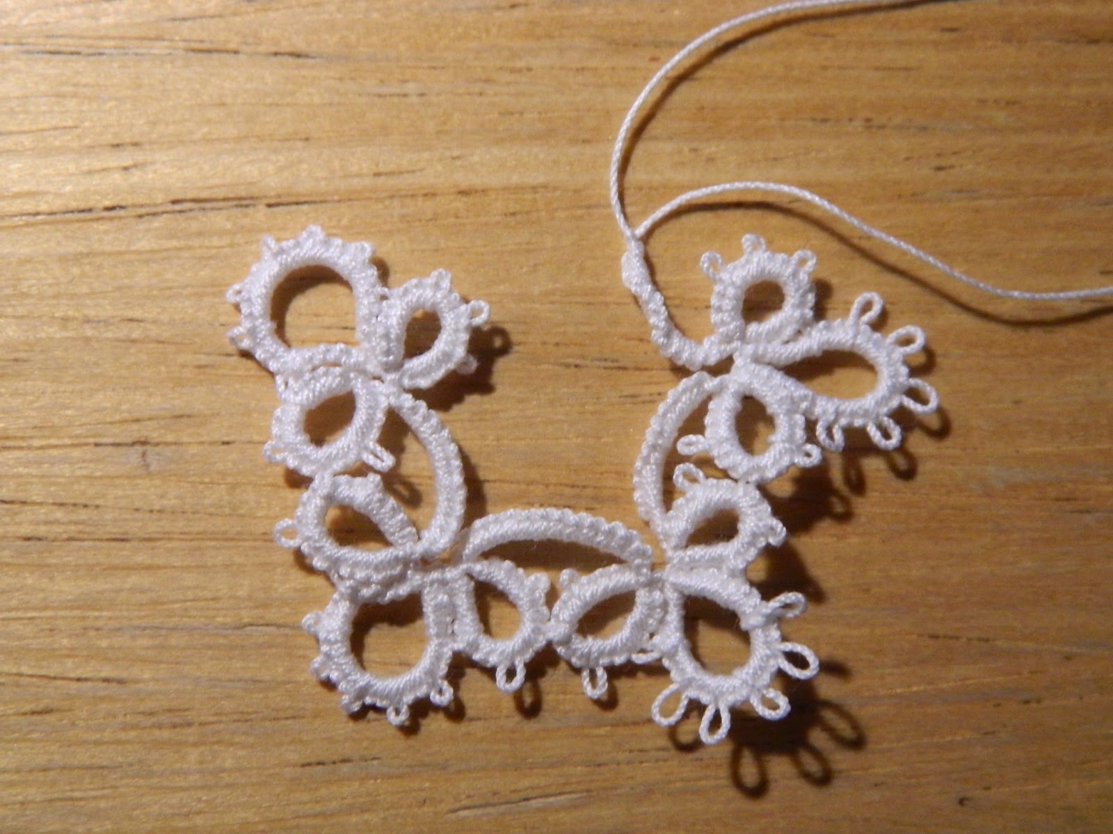 Allison's Tatted Lace Playing with needle tatting