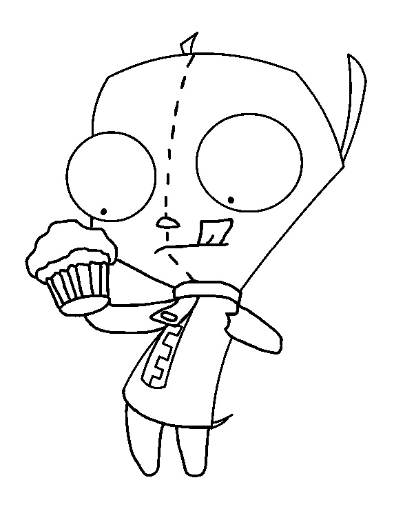 Cartoon Colouring Pages Pictures Invader Zim Coloring Pictures