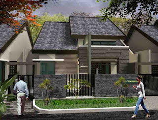model rumah minimalis atap miring
