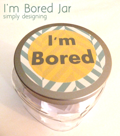 I'm Bored Jar - a perfect jar for your kids to choose from when they say they are "bored" I filled mine with a variety of activities, from fun ones to chores. #kids #boredombuster #craft #diy