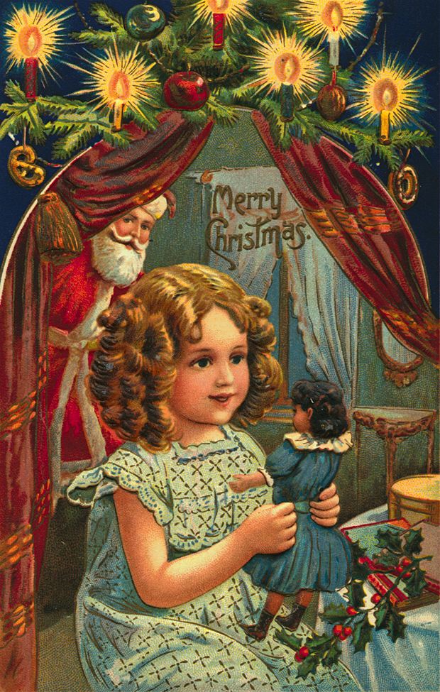 Immagini Natale Vintage.Il Ventaglio Di Piume Bellissime Cartoline Di Natale Vintage Pt 2