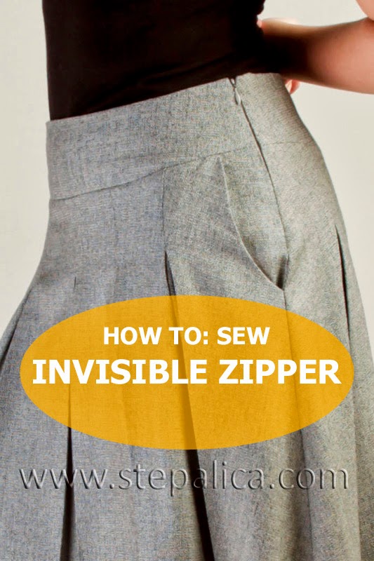 Štepalica Zlata skirt sewalong 10 Sew an invisible zipper