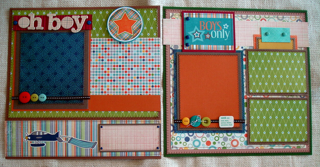 Scrapbooking by Phyllis Premade 12x12 Scrapbook Pages for Boy