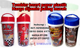 Tumbler  promosi / tumbler  stainless steel  / tumbler plastic / botol minum / insert paper