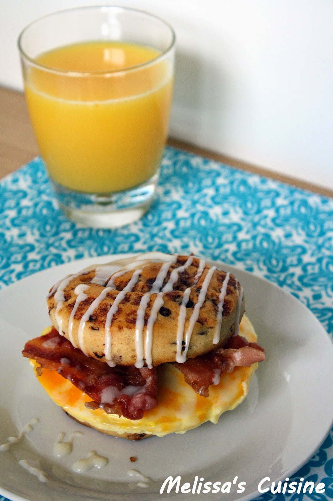 Melissa's Cuisine: Cinnamon Roll Breakfast Sandwich