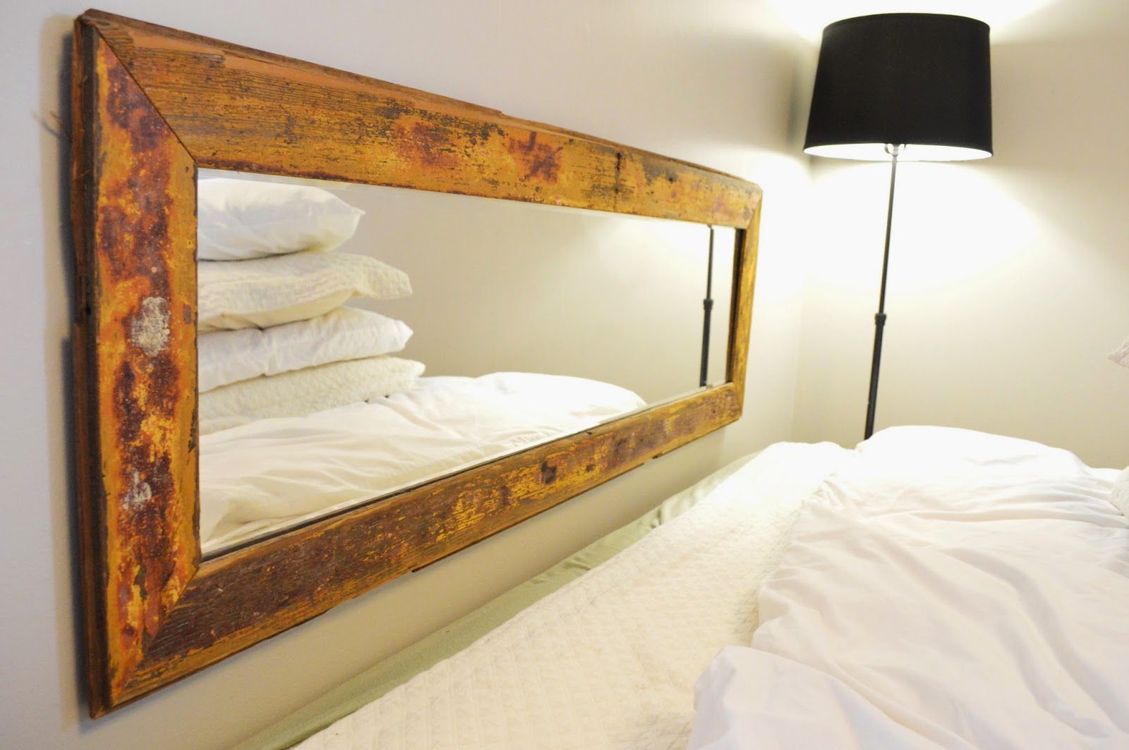 Sylvan Park Life Turning a Mirror into a Headboard