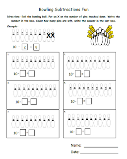 The Teacher Tattles: Subtraction Bowling