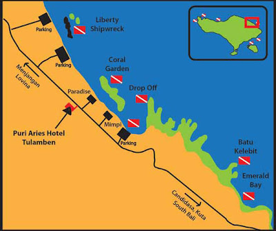 Tulamben Map Tulamben Map