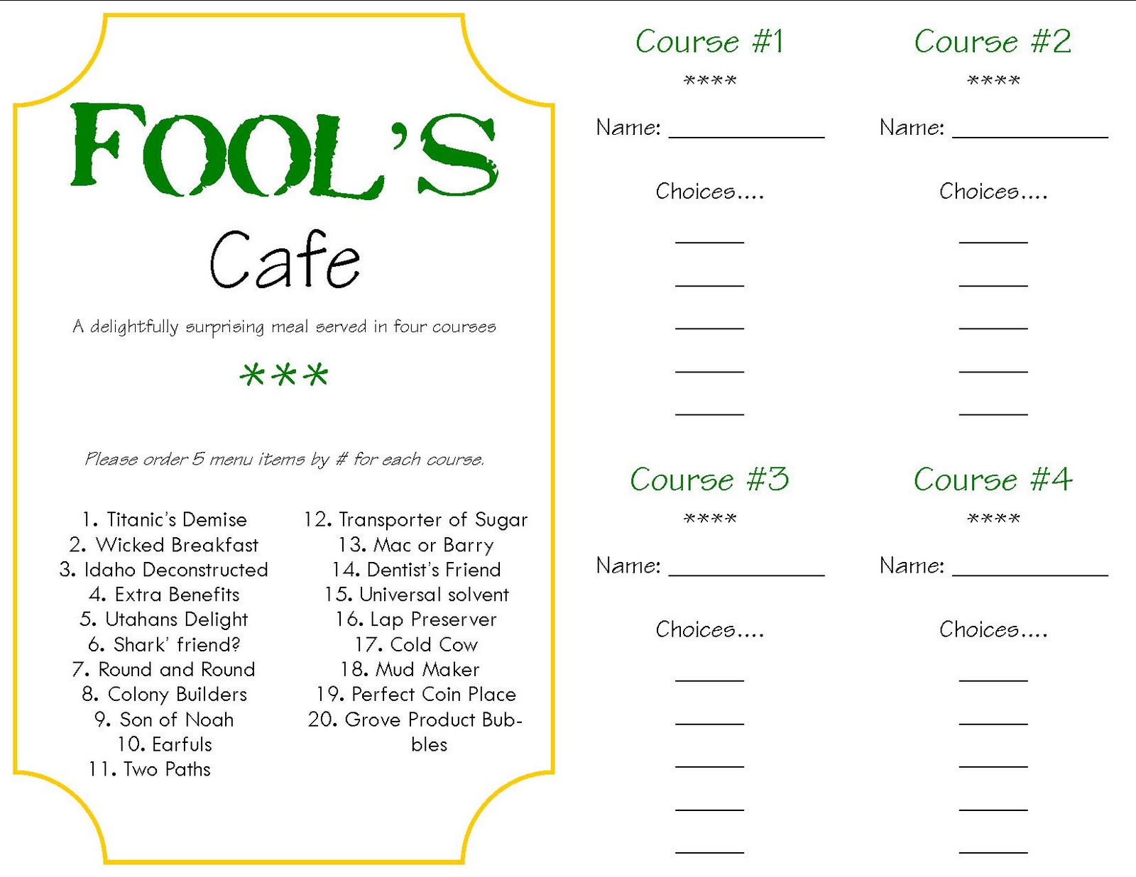 Ok Cafe Dinner Menu Ok Cafe Dinner Menu