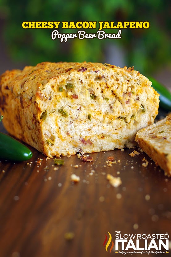Cheesy Bacon Jalapeño Popper Beer Bread