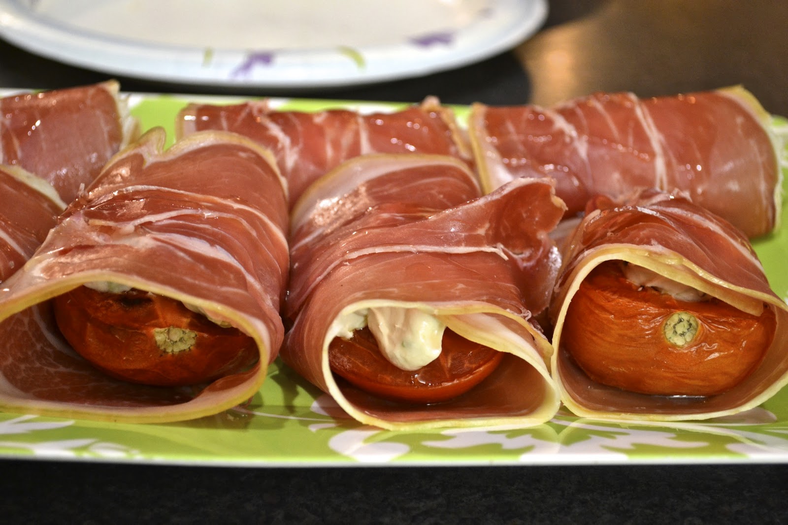 "Pointless" Meals Prosciutto Wrapped Roasted Tomatoes