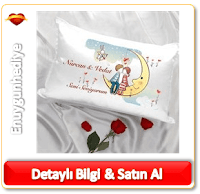 Sevgiliye Özel Mutlu Çiftler Saten Yastık Yılbaşı Hediyeleri