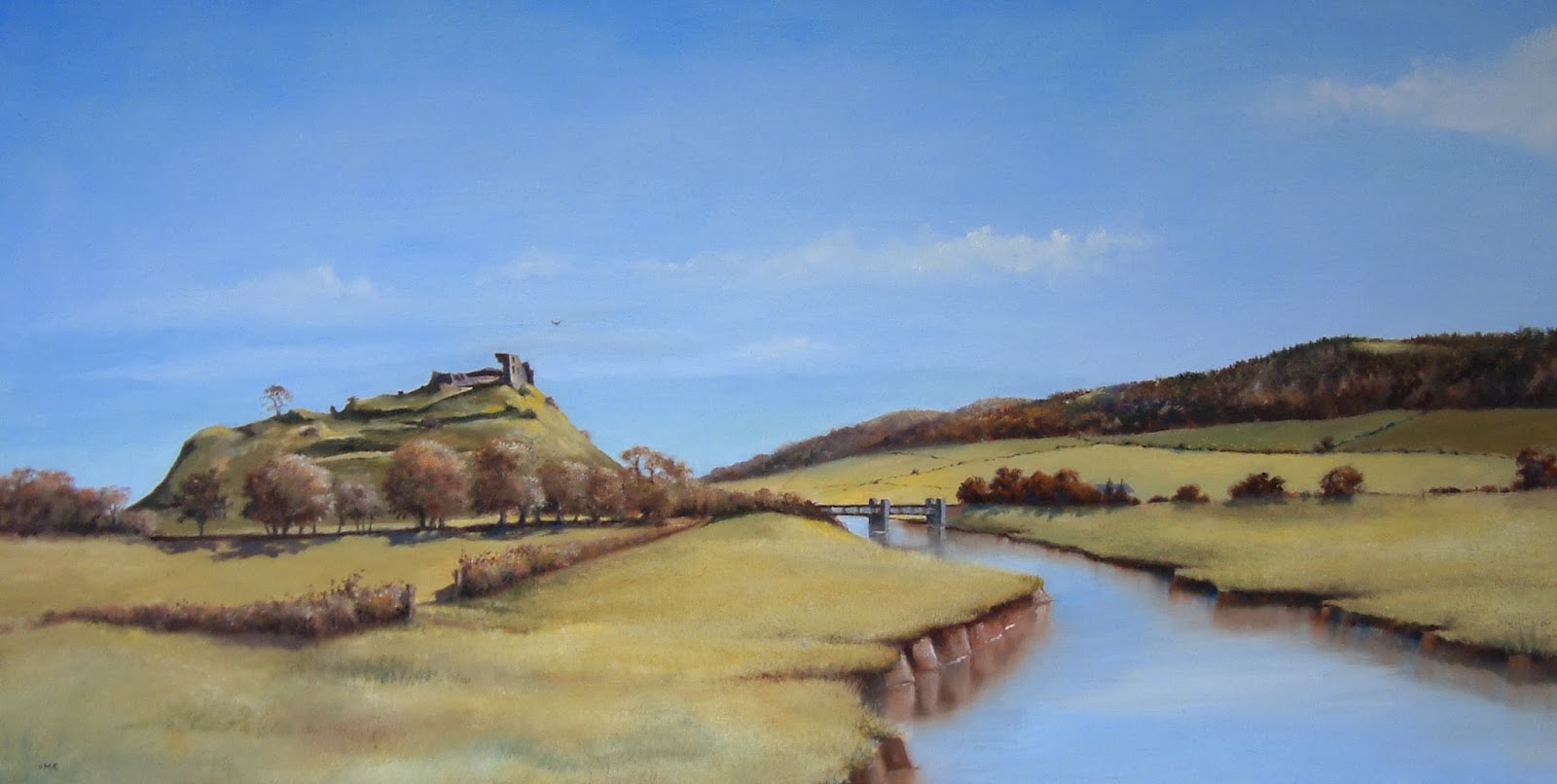 carmarthen artist dryslwyn castle river towy carmarthen artist dryslwyn castle river towy