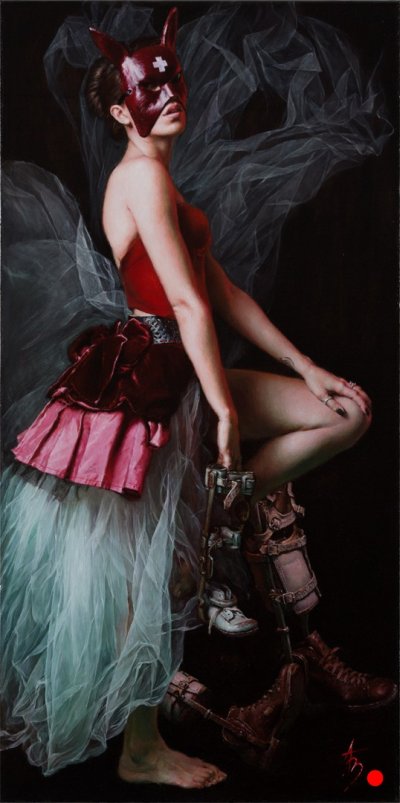 As belas pinturas foto-realistas com toques surreais e fetichistas de Alexandra Manukyan Alexandra Manukyan pinturas foto-realistas sensual fetiche