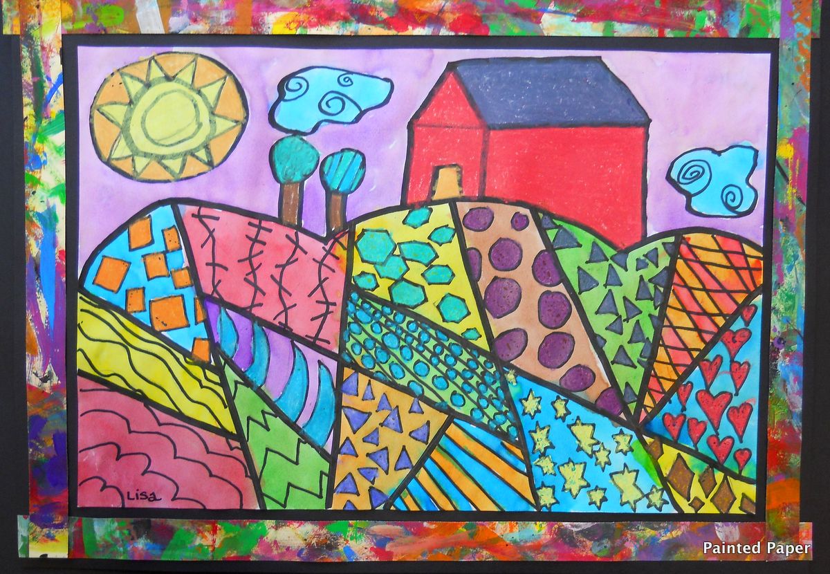 PAINTED PAPER Folk Art Landscapes