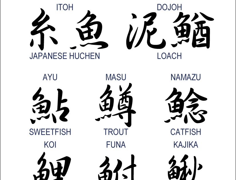 漢字日本 (Kanji Japan) Fresh Water Fish"淡水魚"
