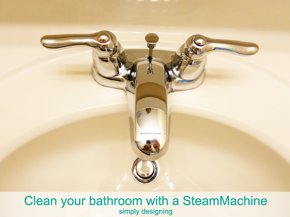 How to clean your bathroom without harsh chemicals using a SteamMachine | #cleaning  #naturalcleaning