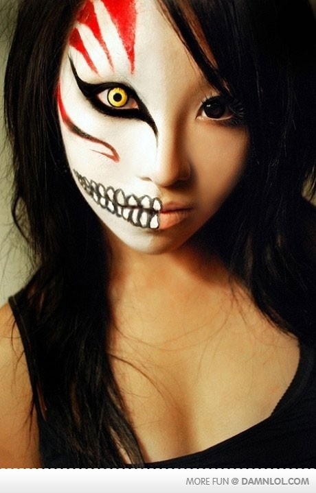 Awesome Art and Model: Halloween: Skeleton Face - Awesome Halloween Makeup Awesome Art and Model: Halloween: Skeleton Face - Awesome Halloween Makeup