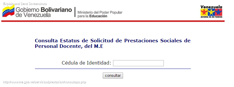 CONSULTA ESTATUS DE PRESTACIONES SOCIALES