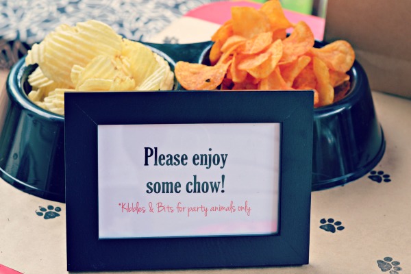 Puppy Party Cordier Events 7 chips in dog bowl for puppy party
