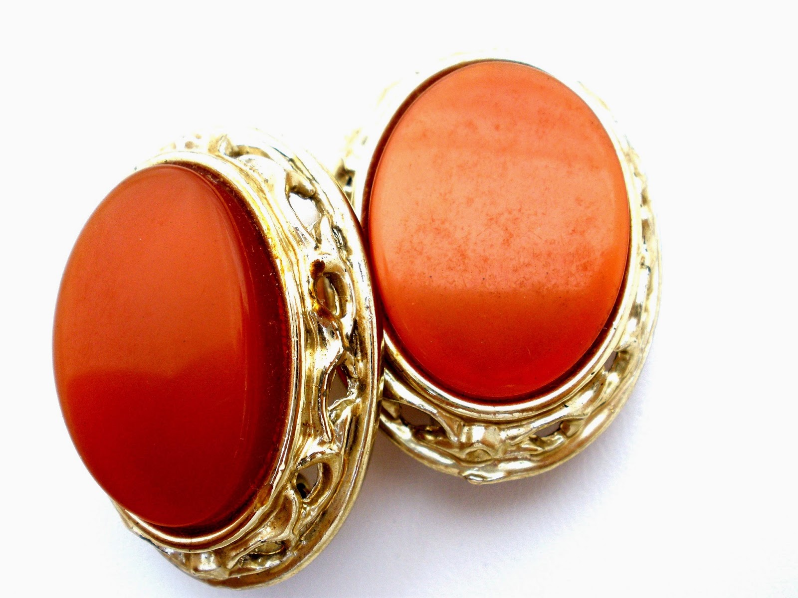 The Jewelry Lady's Store Vintage Orange Earrings