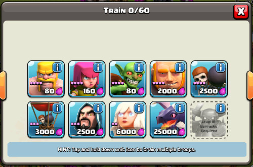General questions from a newbie CoC+barracks