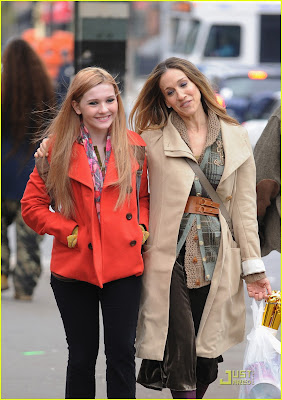 Sarah Jessica Parker and Abigail Bresline were laughing.