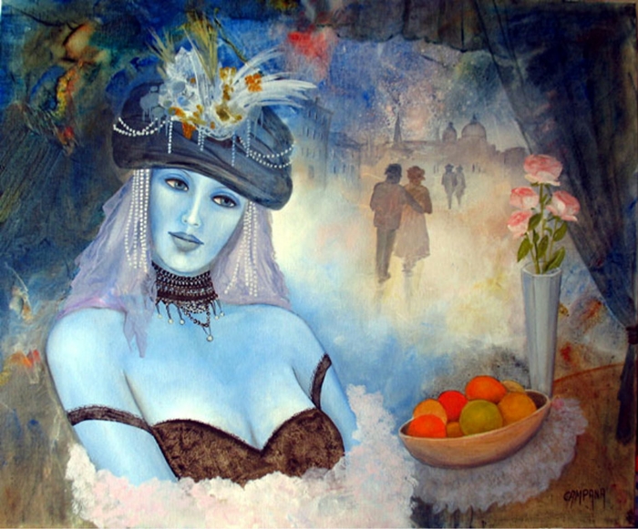 Жан-Клод Campana 1941 французский художник Венецианский карнавал. 