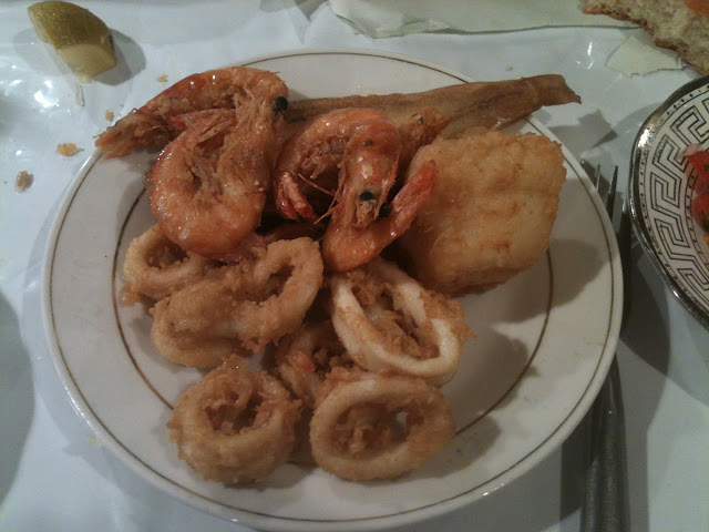 Poisson Mixte- Mixed Fish at a Djemaa El Fna Food Stall, Marrakech