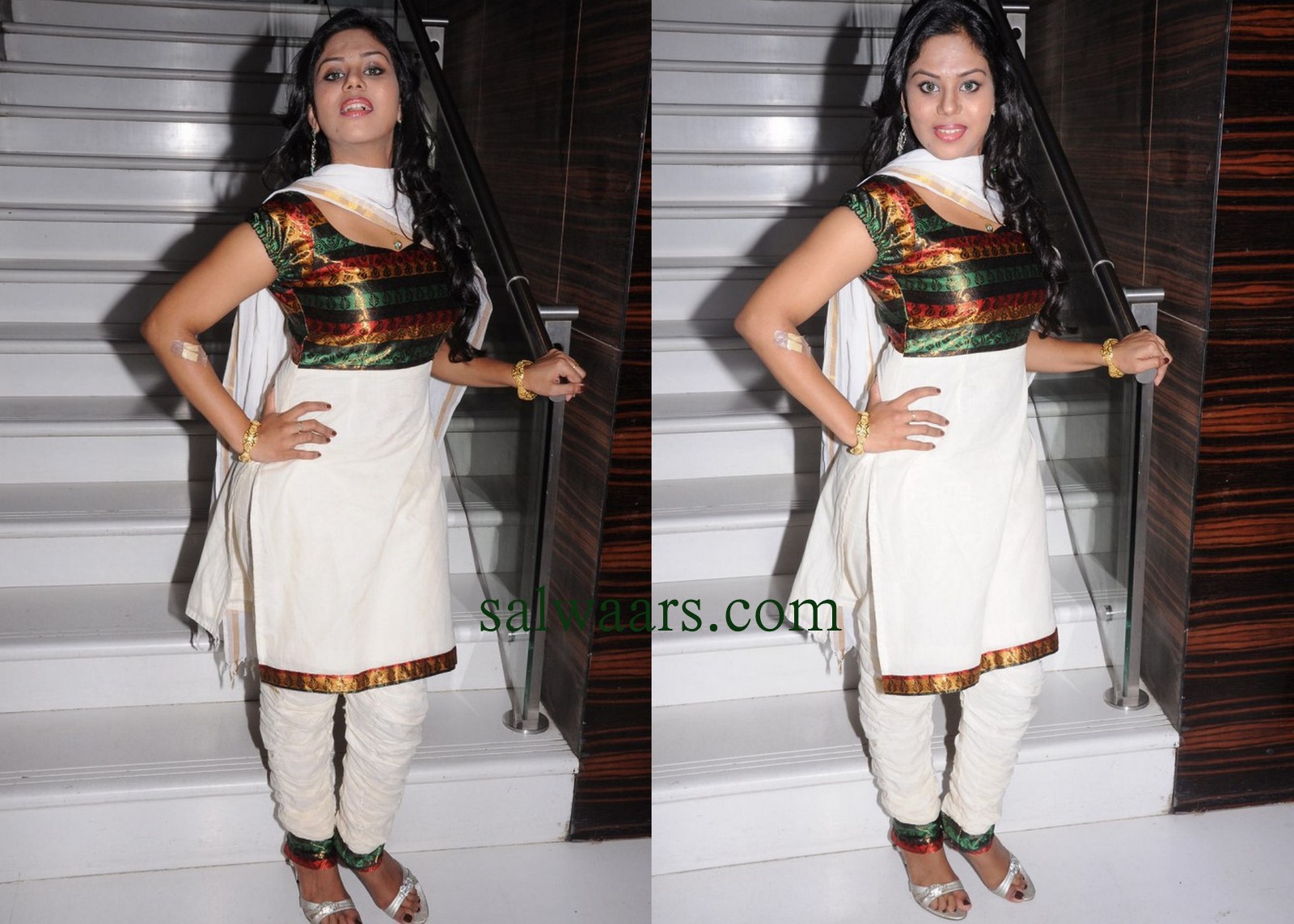 white churidar patterns