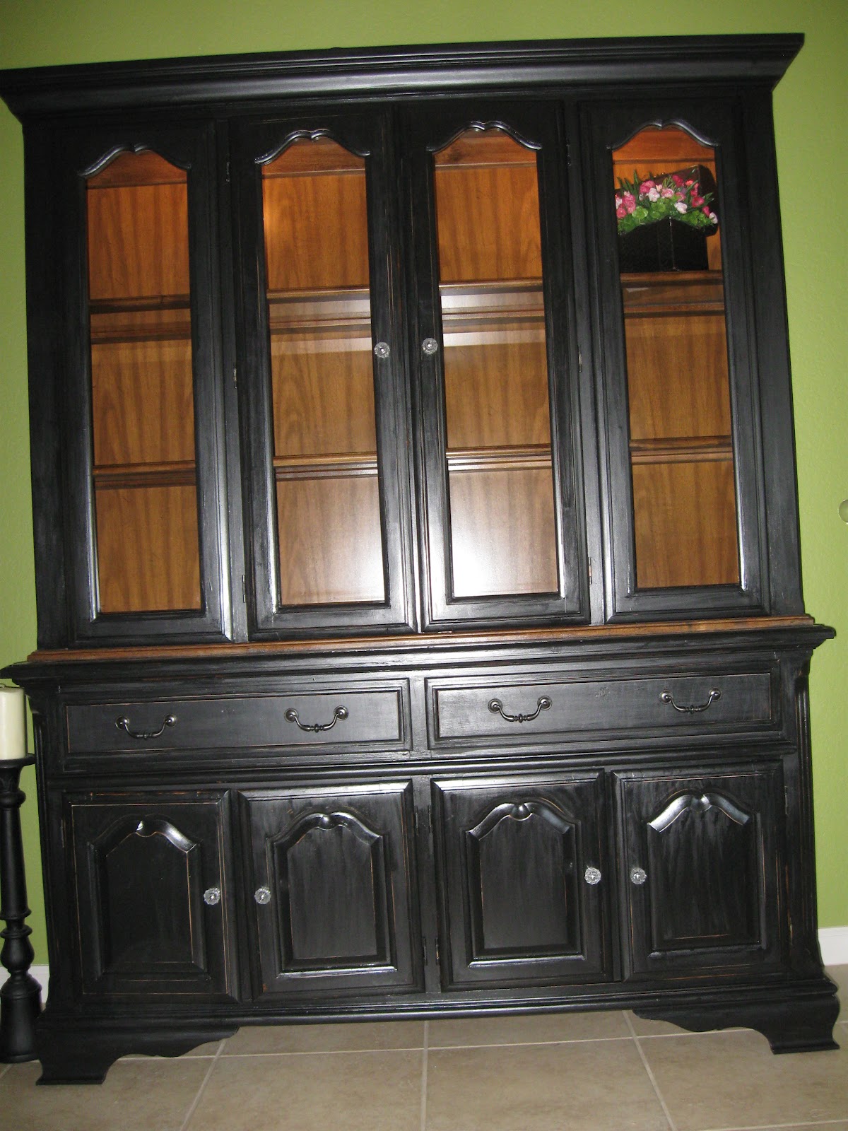 Maka'z Home Black Shabby Chic Hutch