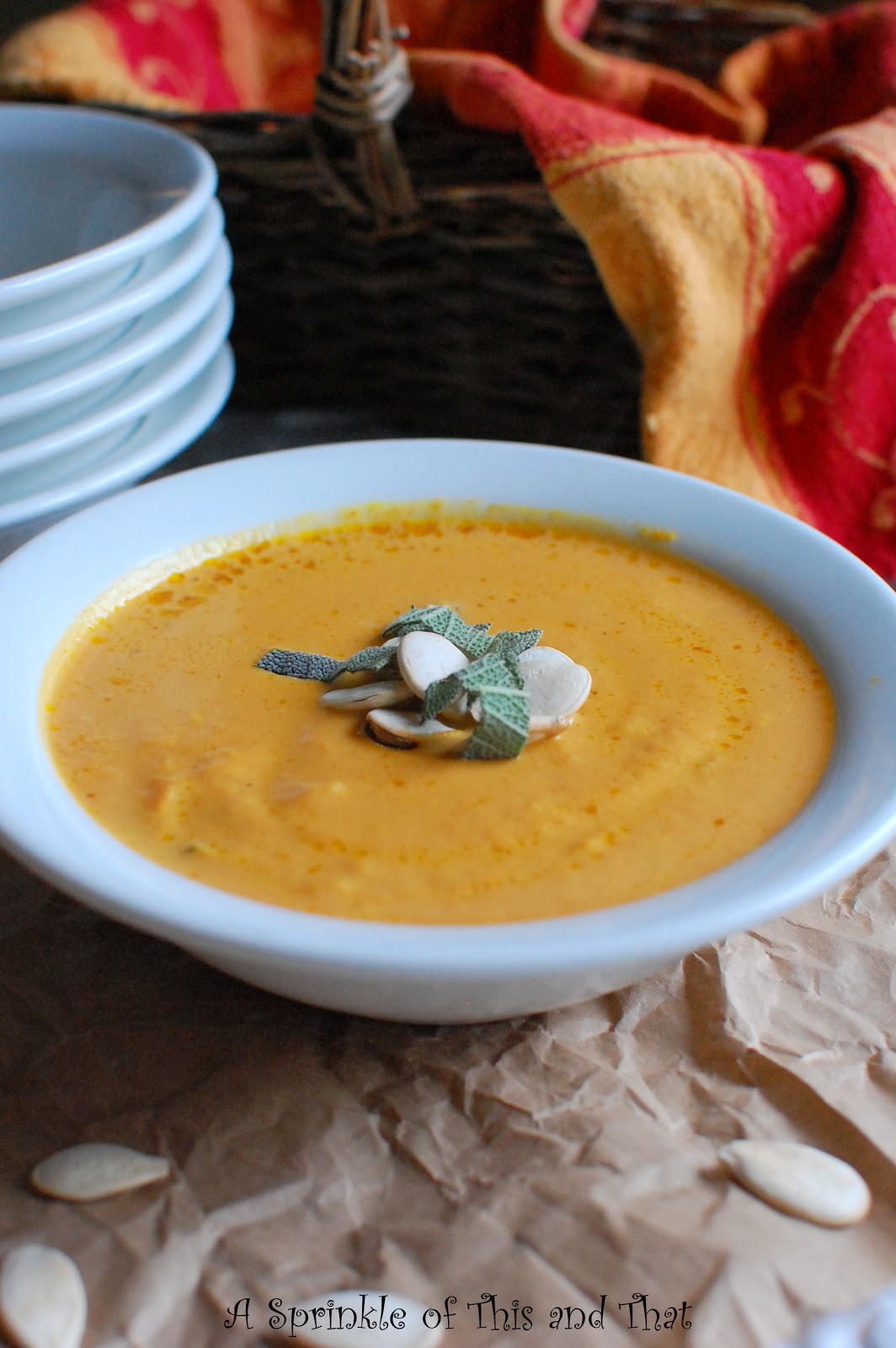 A Sprinkle of This and That Creamy Pumpkin Soup
