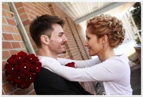 One of our wedding portraits I loved my Christmas wedding bouquet One of our wedding portraits I loved my Christmas wedding bouquet
