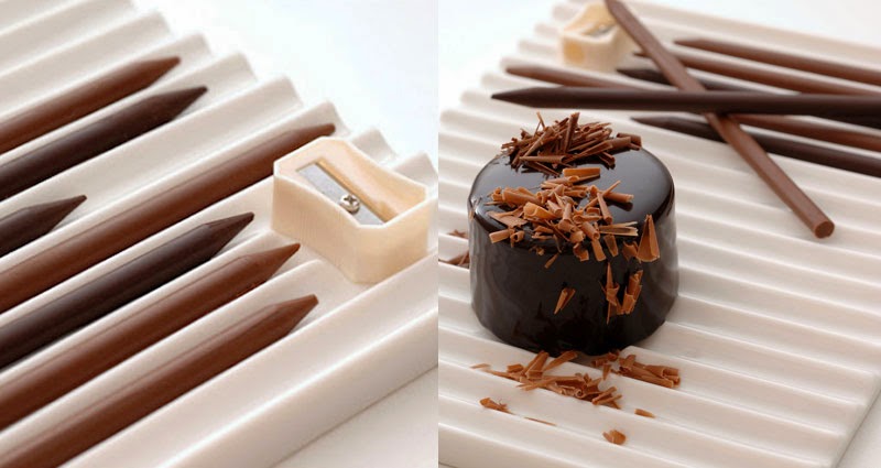 lápices de chocolate de Nendo