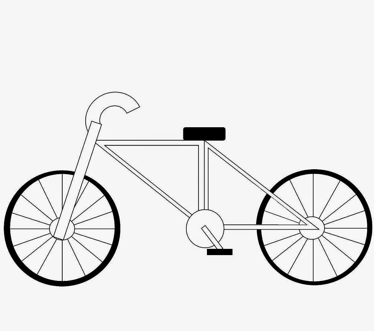 Bicycle For Kid Coloring Page Free wallpaper
