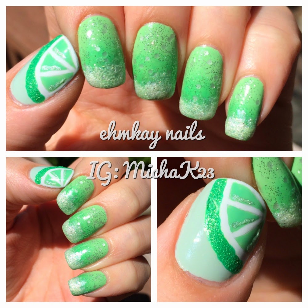 ehmkay nails Cinco de Mayo Nails Margarita Nail Art