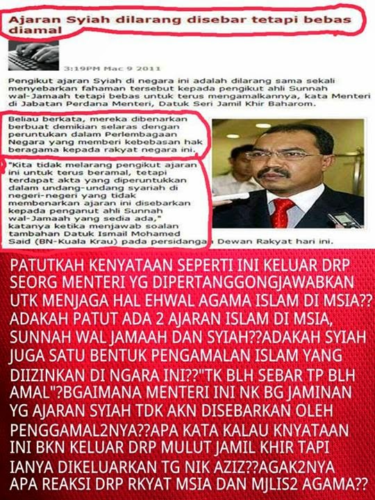 Malaysia Sejahtera GempaQ!! Jamil Khir sokong Syiah