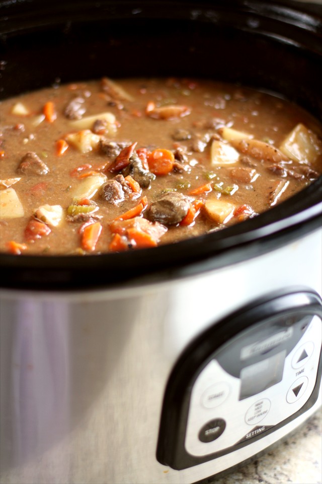 THE BEST CROCK POT BEEF STEW Butter with a Side of Bread