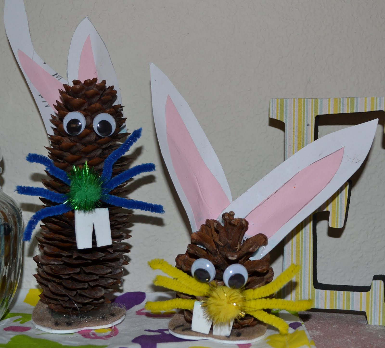 Nifty Thrifty & Thriving Pine Cone Bunnies