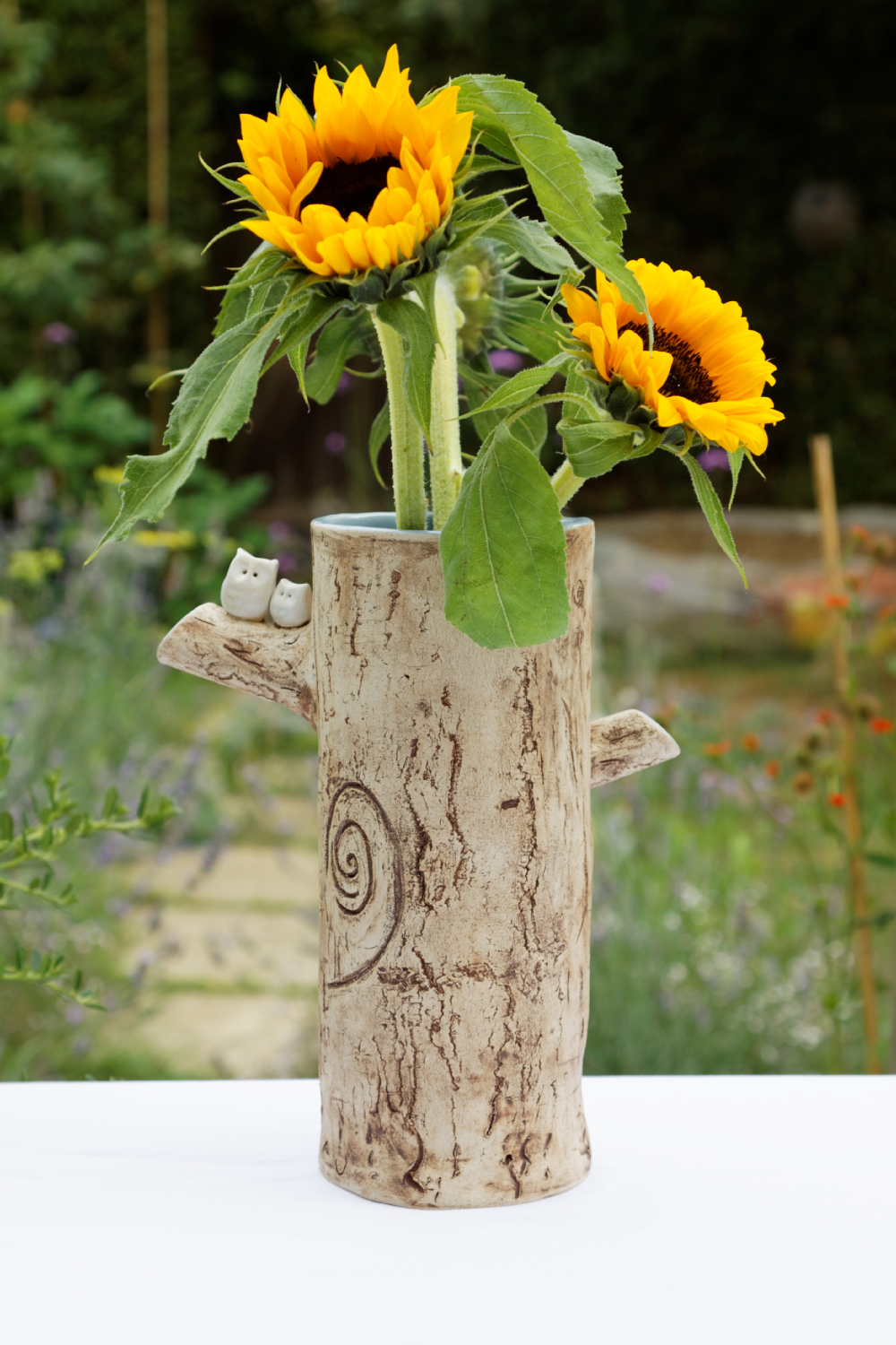 Cat's Ceramics Tree Trunk Vase