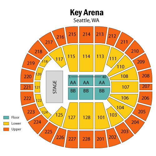 Key Arena Seating Chart With Rows