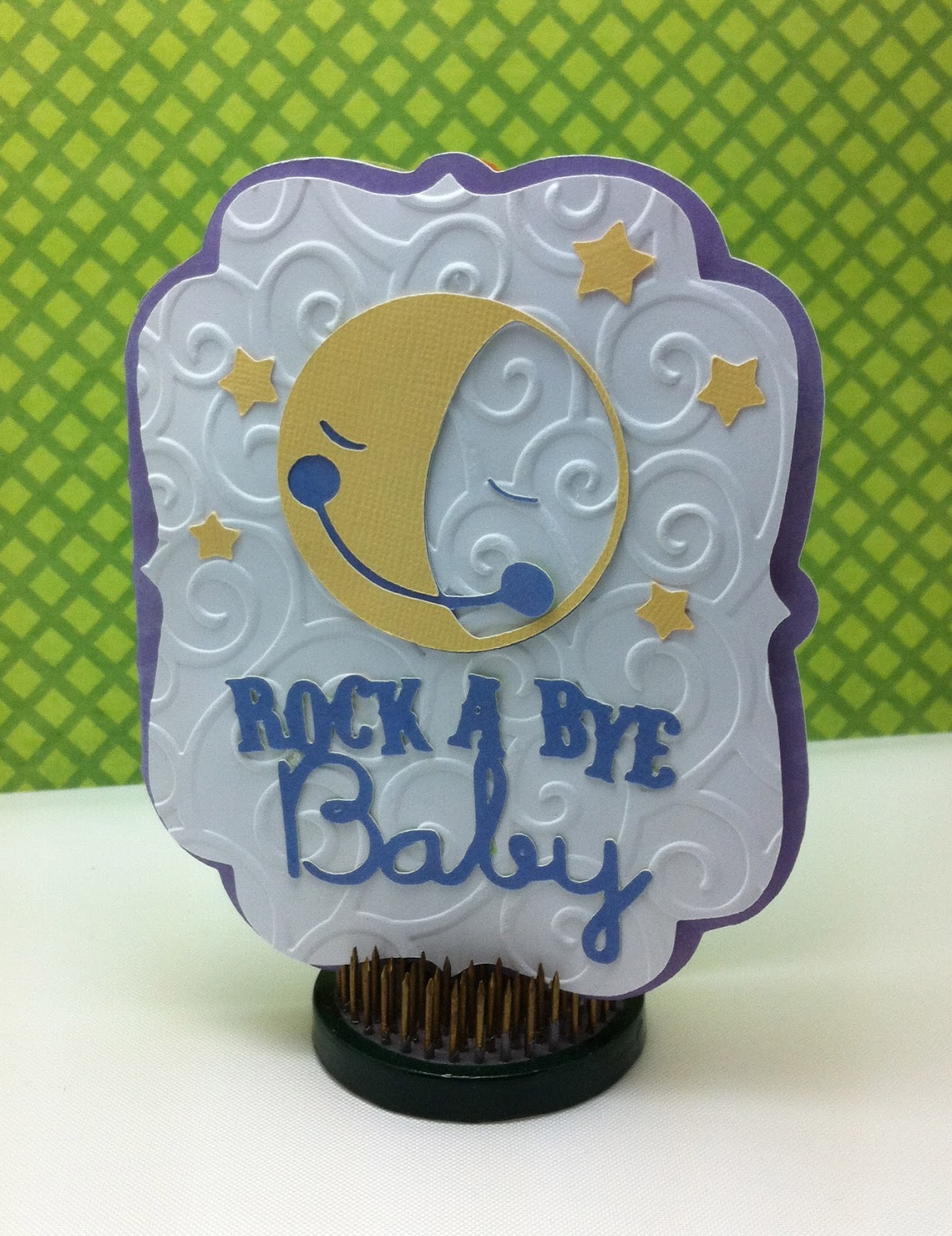 Obsessed with Scrapbooking Rock A Bye Baby Card with Cricut Baby