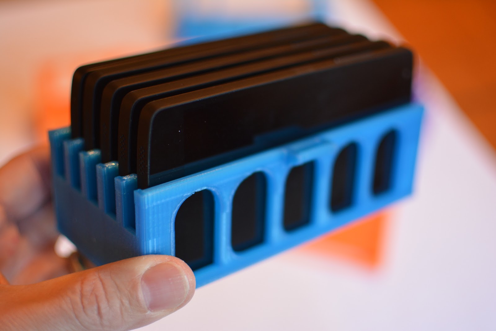 Maker Club 3D Printed Phone Rack charge and organize 5 or 10 phones
