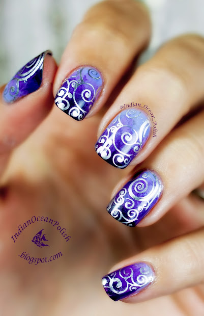 indian ocean polish purple marbled