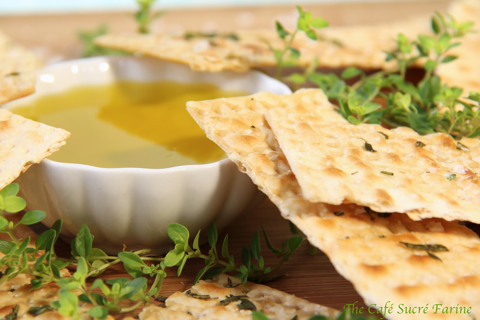 Super Simple Olive Oil & Herb Flatbread Crackers The Café Sucre Farine
